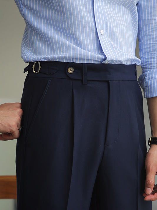 Italian High-Quality High-Waist Trousers.