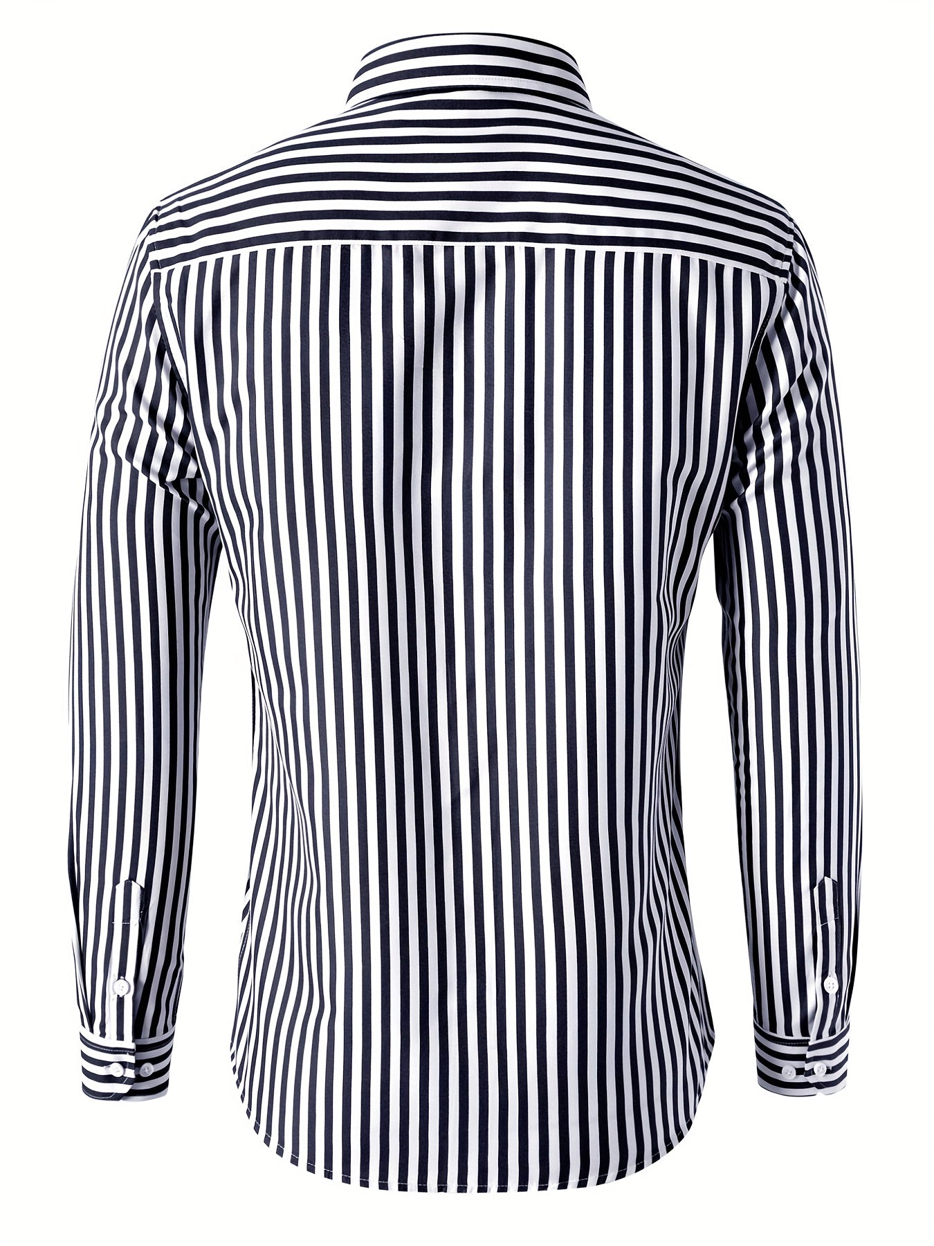 Men's Casual Long Sleeve stripped Shirt