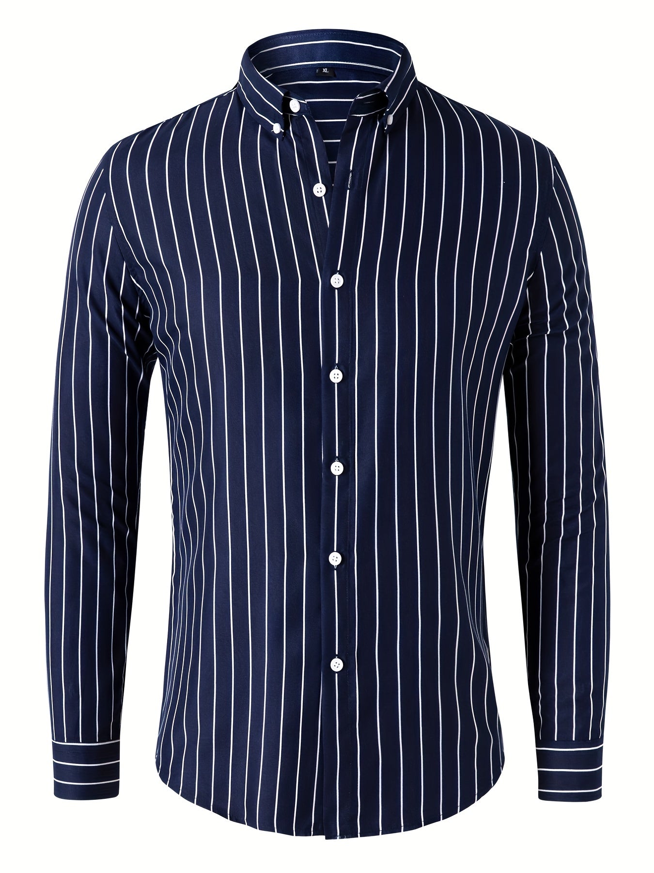 Men's Casual Long Sleeve stripped Shirt