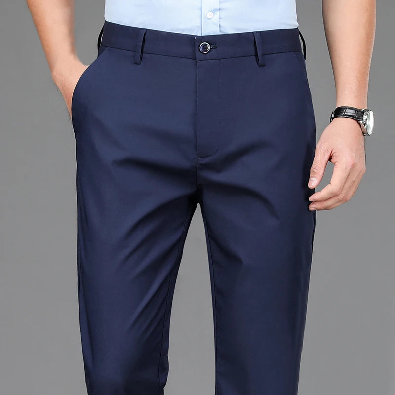 Male Pants Stretch  Casual Men's office trousers