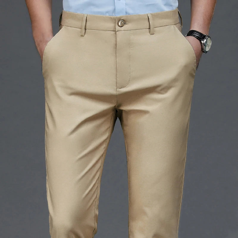 Male Pants Stretch  Casual Men's office trousers