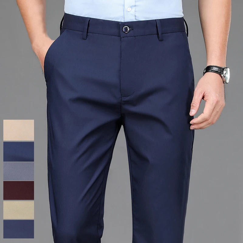 Male Pants Stretch  Casual Men's office trousers