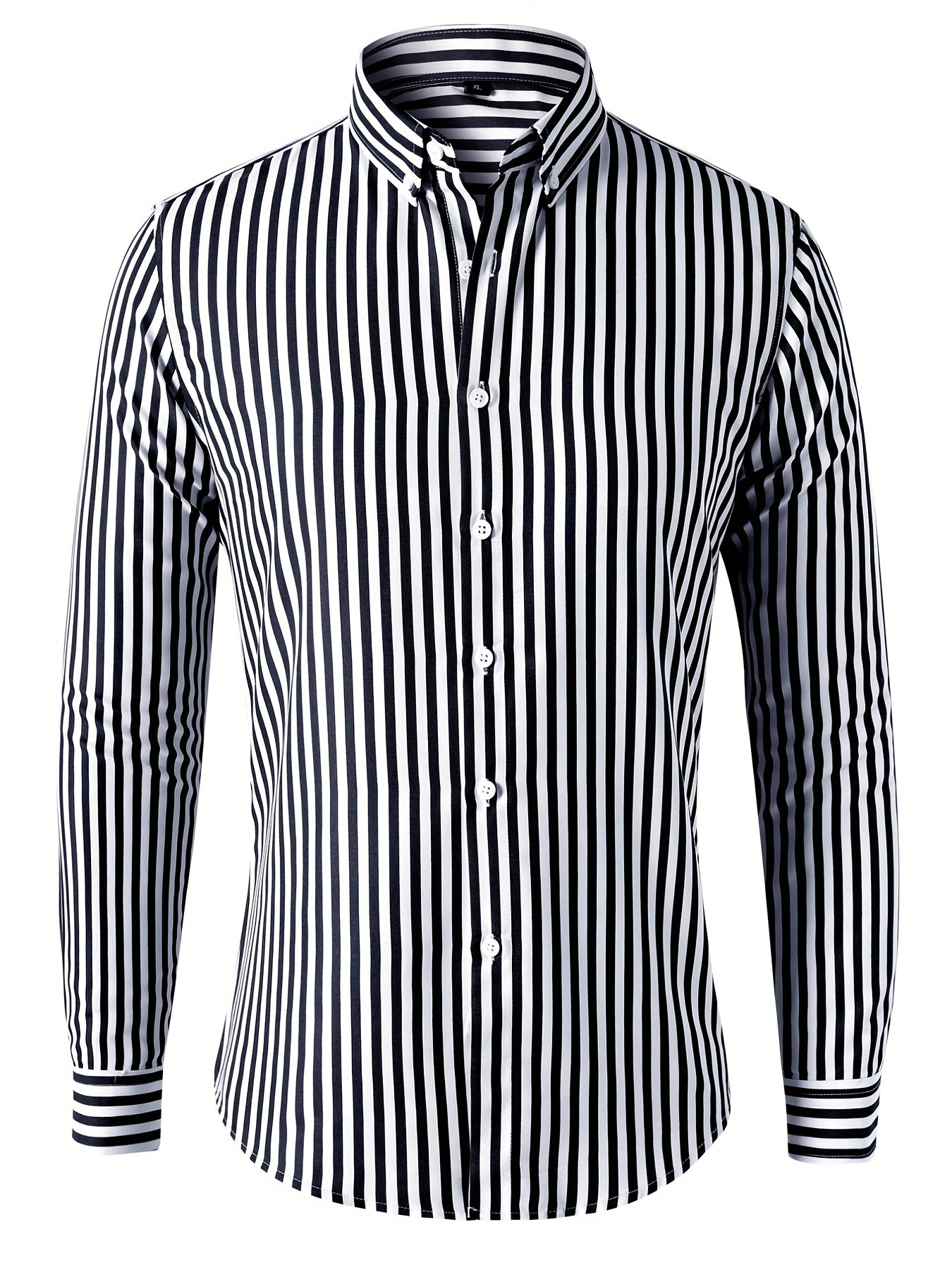 Men's Casual Long Sleeve stripped Shirt